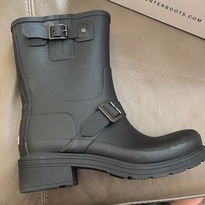 NWT Hunter Biker Boots Black size 10